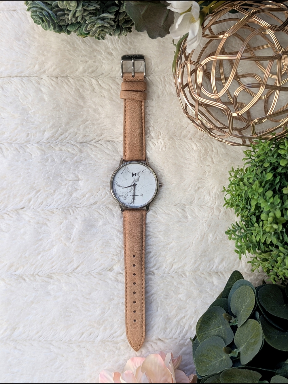 MVMT Boulevard Crescent Marble Watch